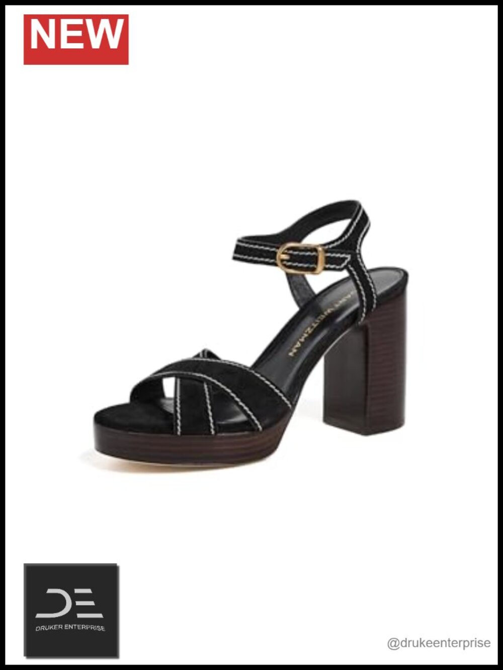 Stuart Weitzman Platform Heels 85mm Suede Open Toe Dress Shoes